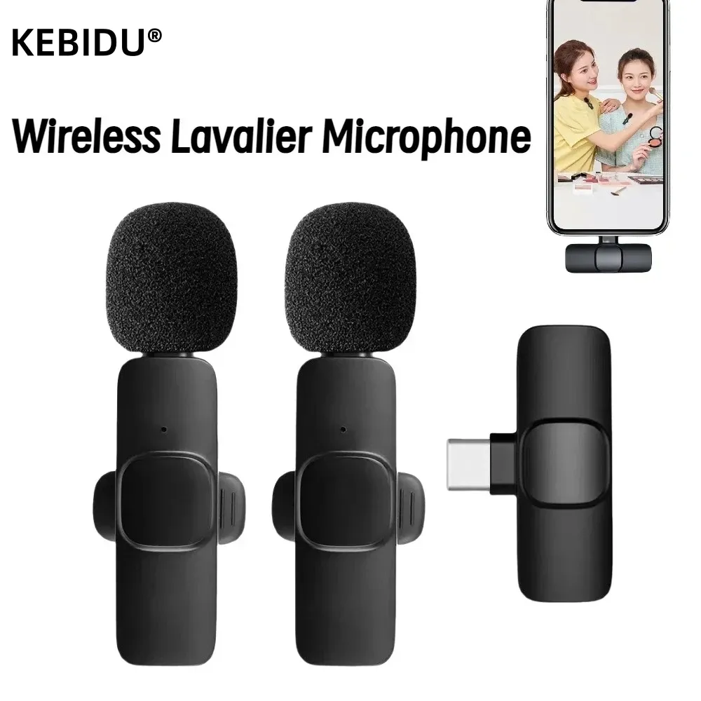 Microphone cravate sans fil 2,4 GHz avec réduction du bruit pour enregistrement audio-vidéo, compatible iPhone, iPad, Android, Xiaomi et Samsung, idéal pour le streaming et les jeux