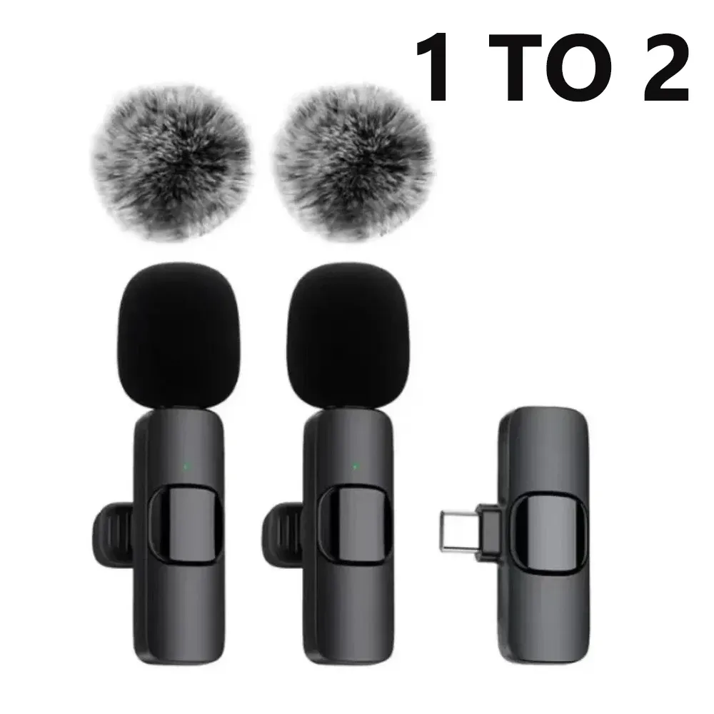 Microphone cravate sans fil 2,4 GHz avec réduction du bruit pour enregistrement audio-vidéo, compatible iPhone, iPad, Android, Xiaomi et Samsung, idéal pour le streaming et les jeux 12