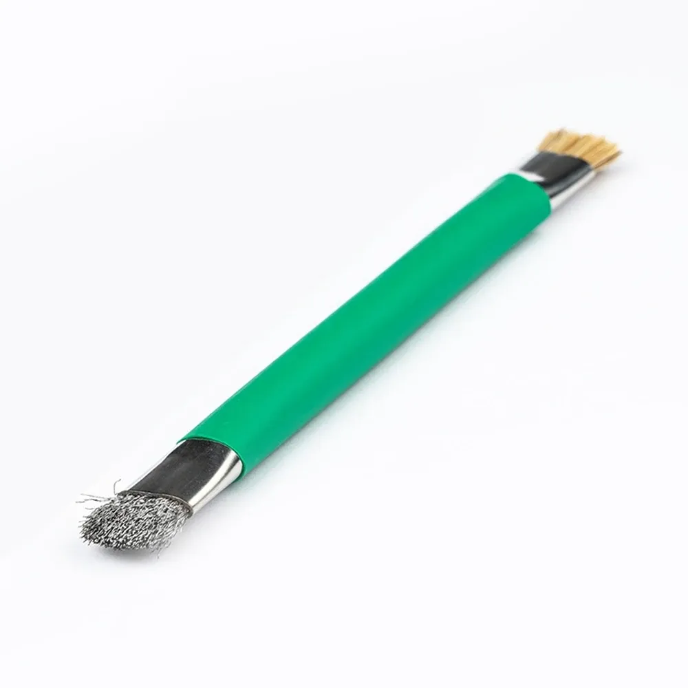 Brosse de nettoyage double tête en acier pour téléphone portable, iPad, ordinateur, carte mère et circuit imprimé, outil de réparation 7
