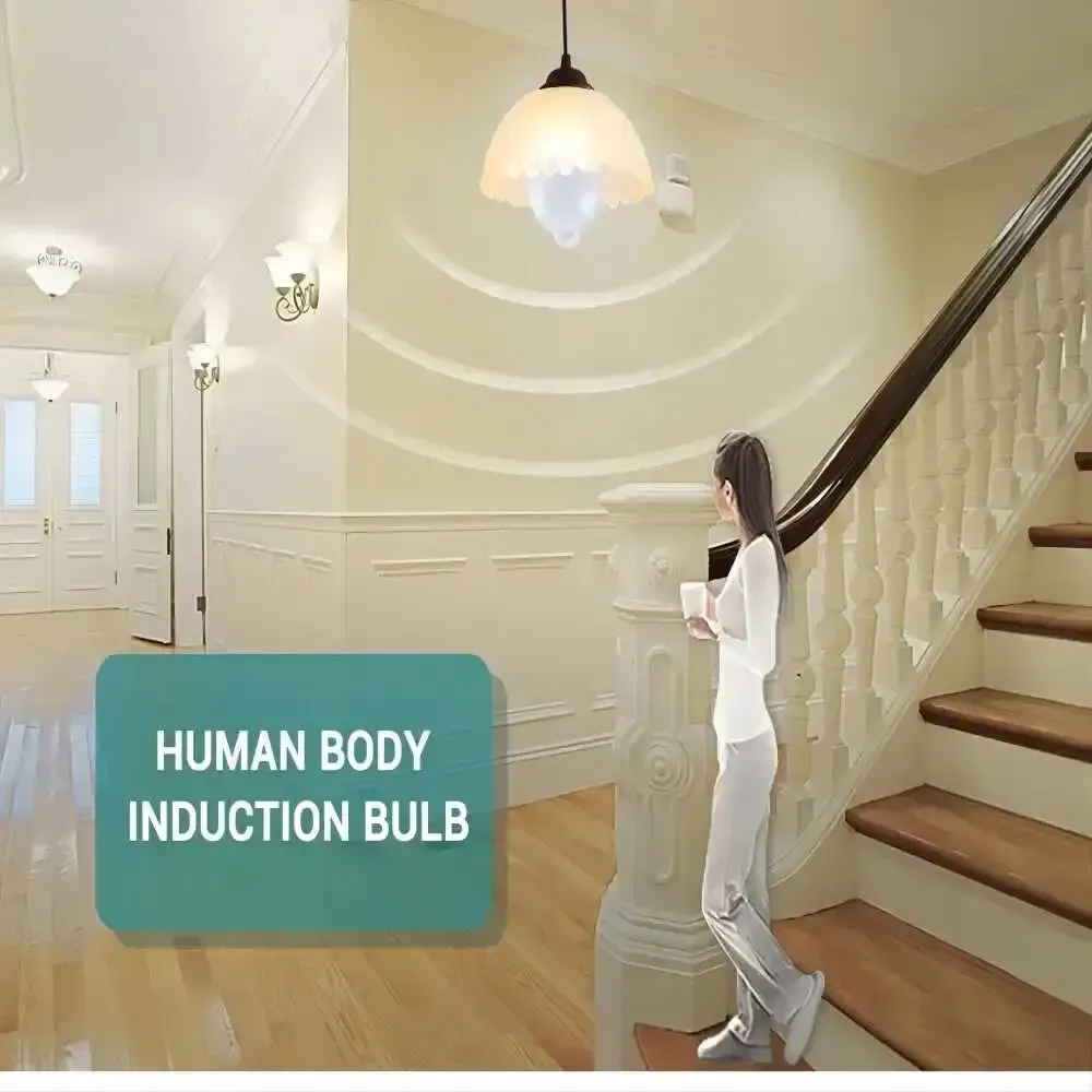 Ampoule LED 12W E27 avec détecteur de mouvement PIR, éclairage intelligent pour escalier 6