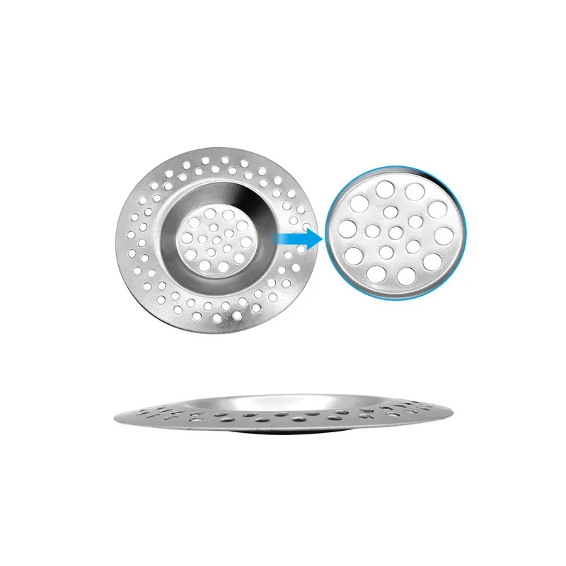 Lot de 2 filtres de vidange en acier inoxydable avec attrape-cheveux pour évier et douche 4