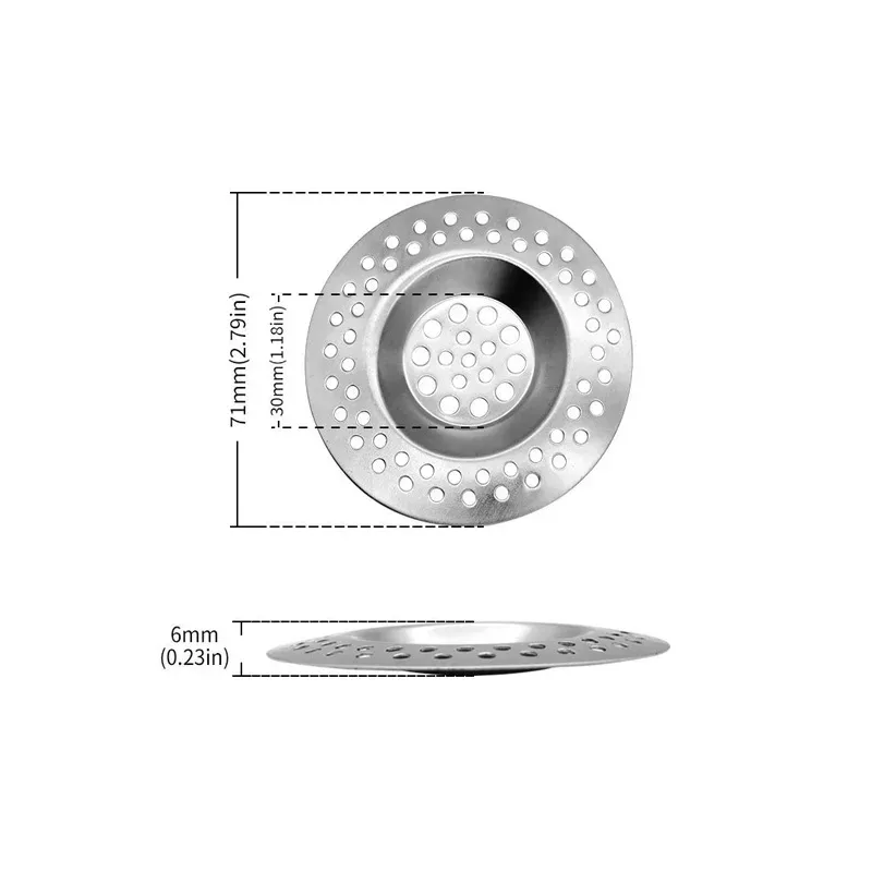 Schéma des dimensions du filtre de vidange