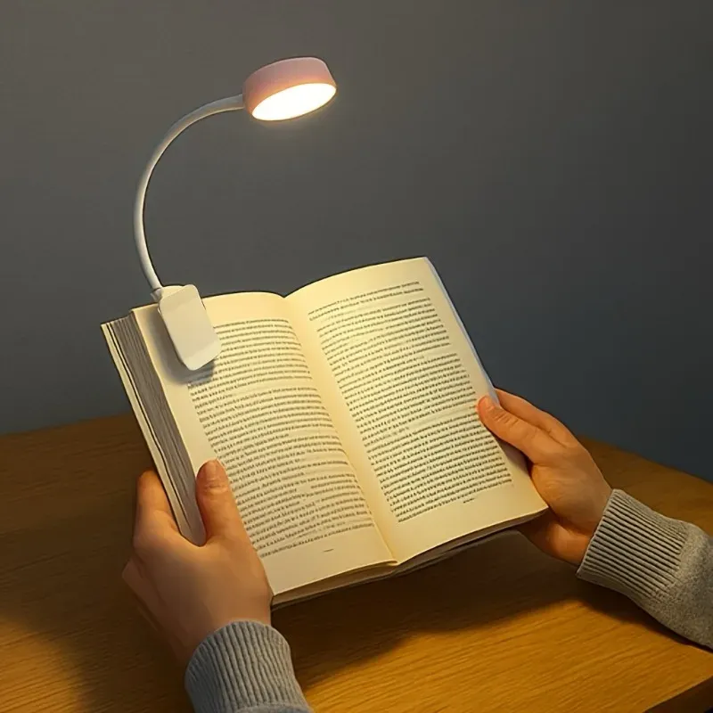 Lampe de lecture réglable avec chargeur USB, 3 modes de couleur, LED de protection des yeux, veilleuse de livre portable, 1 pièce - Image 1