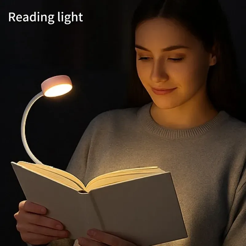 Lampe de lecture réglable avec chargeur USB, 3 modes de couleur, LED de protection des yeux, veilleuse de livre portable, 1 pièce 2