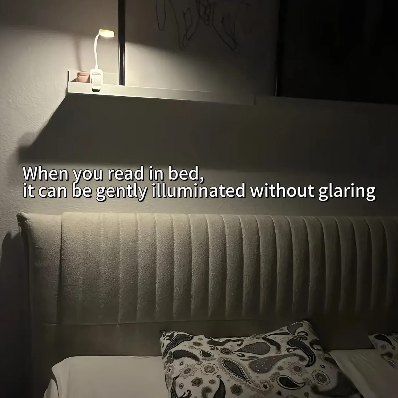 Lampe de lecture LED en situation d'utilisation