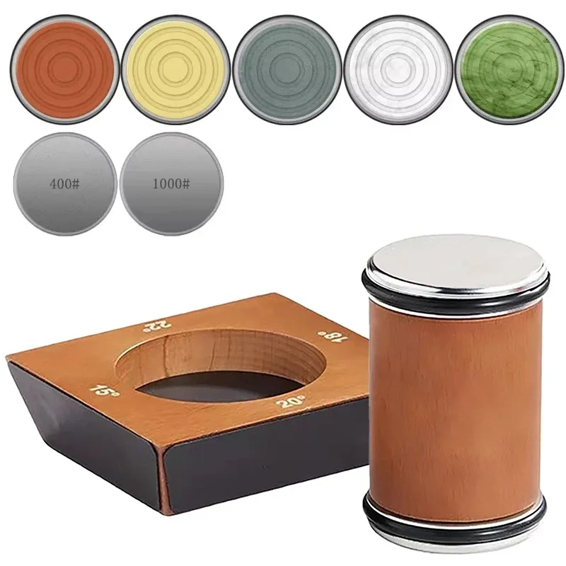 Kit d'affûtage à rouleau 4 angles pour couteaux à lame droite, avec diamants industriels - Image 1
