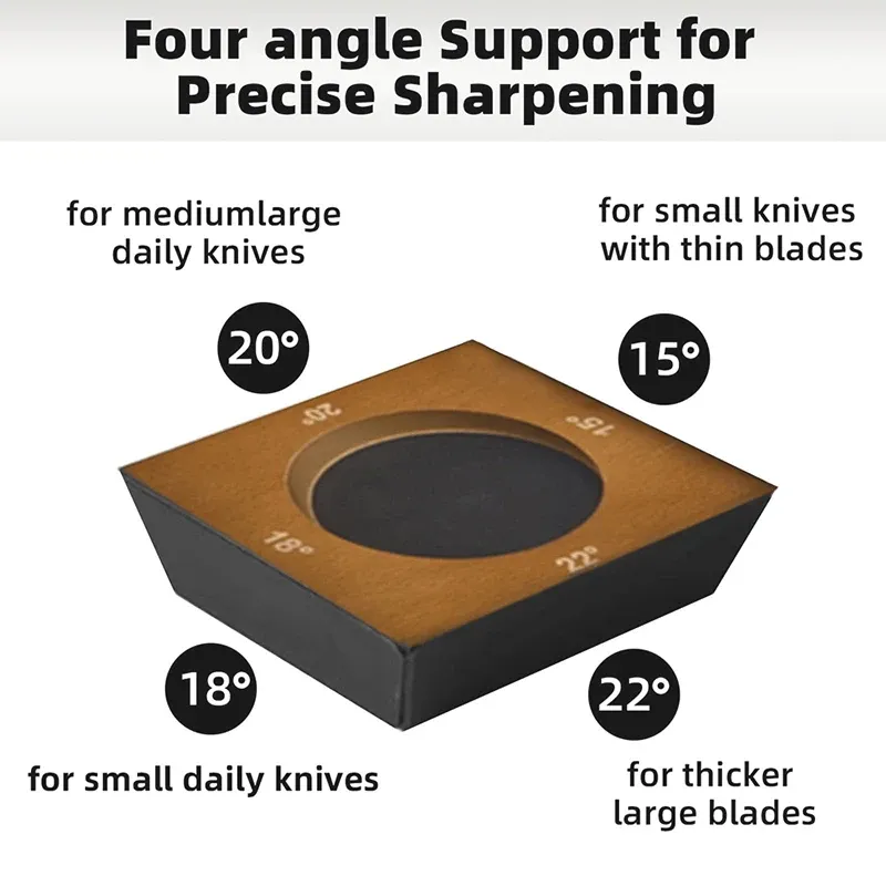 Kit d'affûtage à rouleau 4 angles pour couteaux à lame droite, avec diamants industriels 3