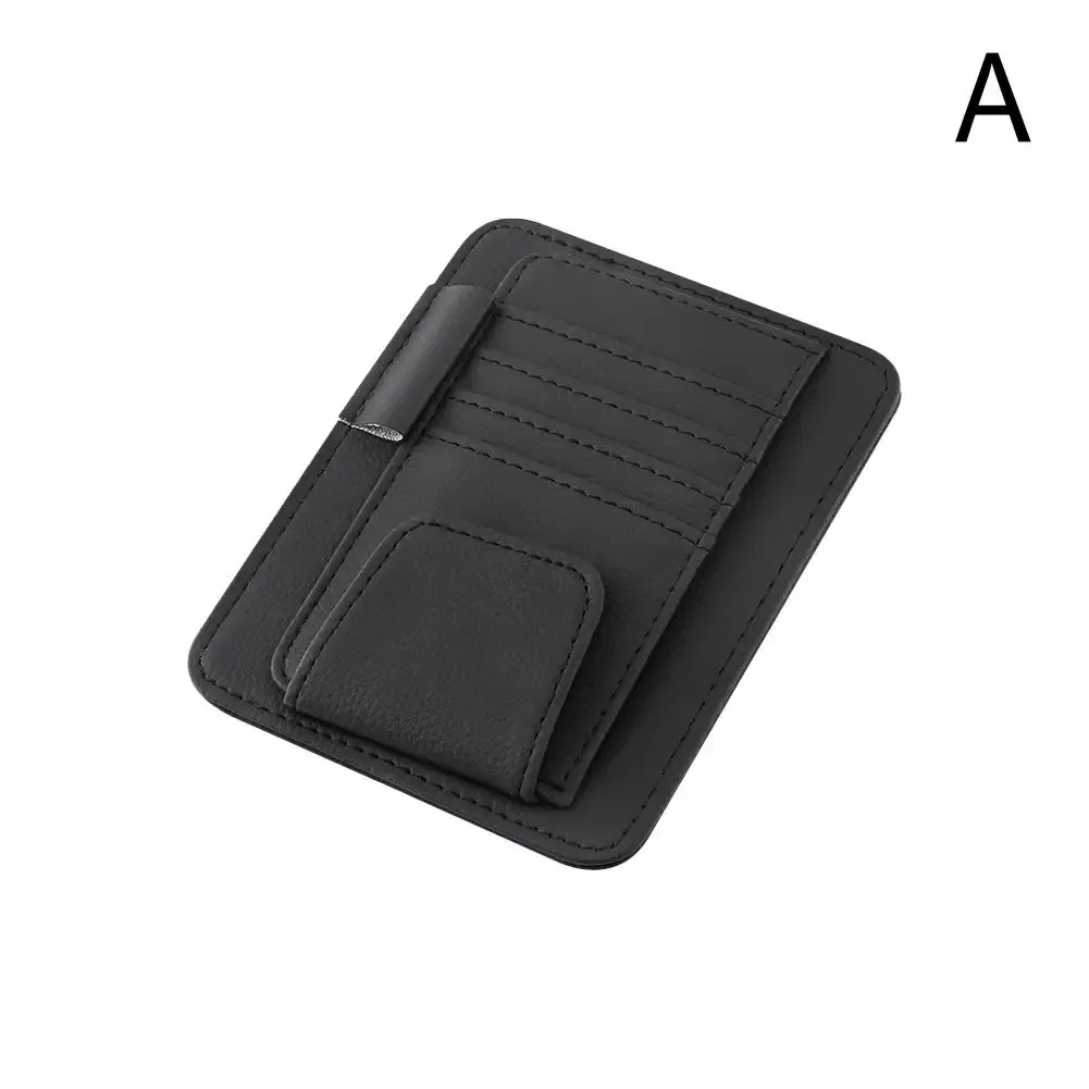 Pare-soleil de voiture multi-poches avec porte-lunettes et range-cartes de visite 9