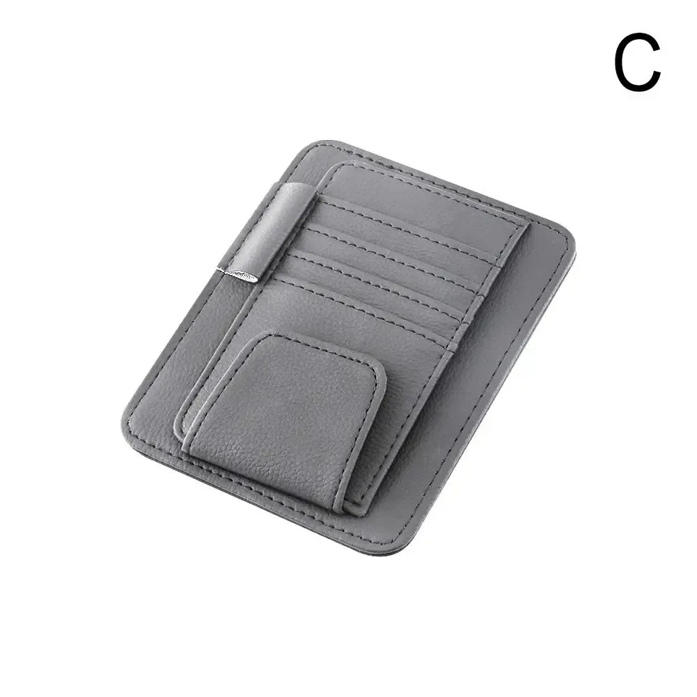 Pare-soleil de voiture multi-poches avec porte-lunettes et range-cartes de visite 7