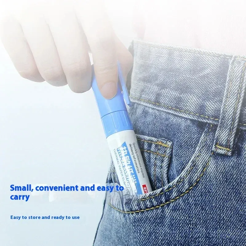 Stylo d'effacement portable et durable pour papier thermique, protection des données personnelles et de confidentialité 5