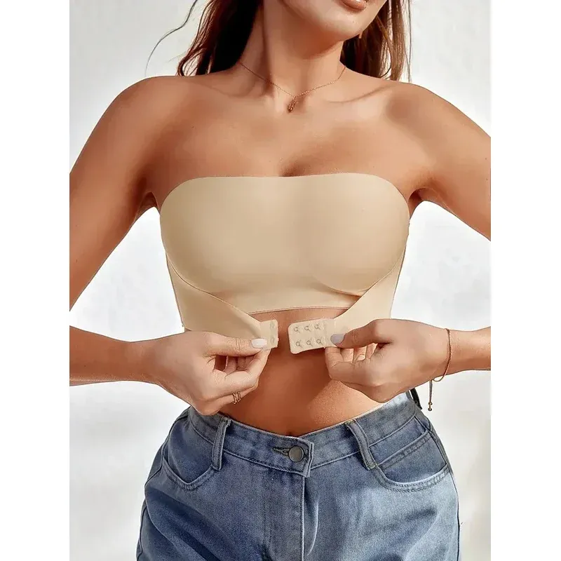 Soutien-gorge sans bretelles, sans rembourrage et sans couture, à fermeture avant 2
