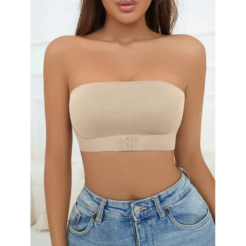 Soutien-gorge sans bretelles, sans rembourrage et sans couture, à fermeture avant 3