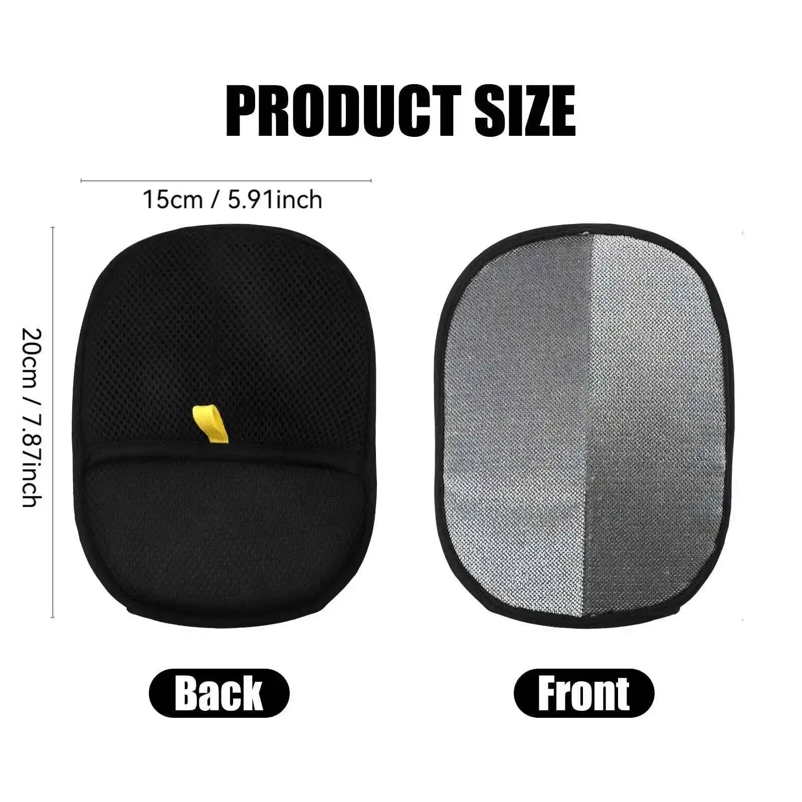 Gants de toilettage double face réutilisables pour animaux, anti-statiques, pour retirer les poils d'animaux sur les tapis 2