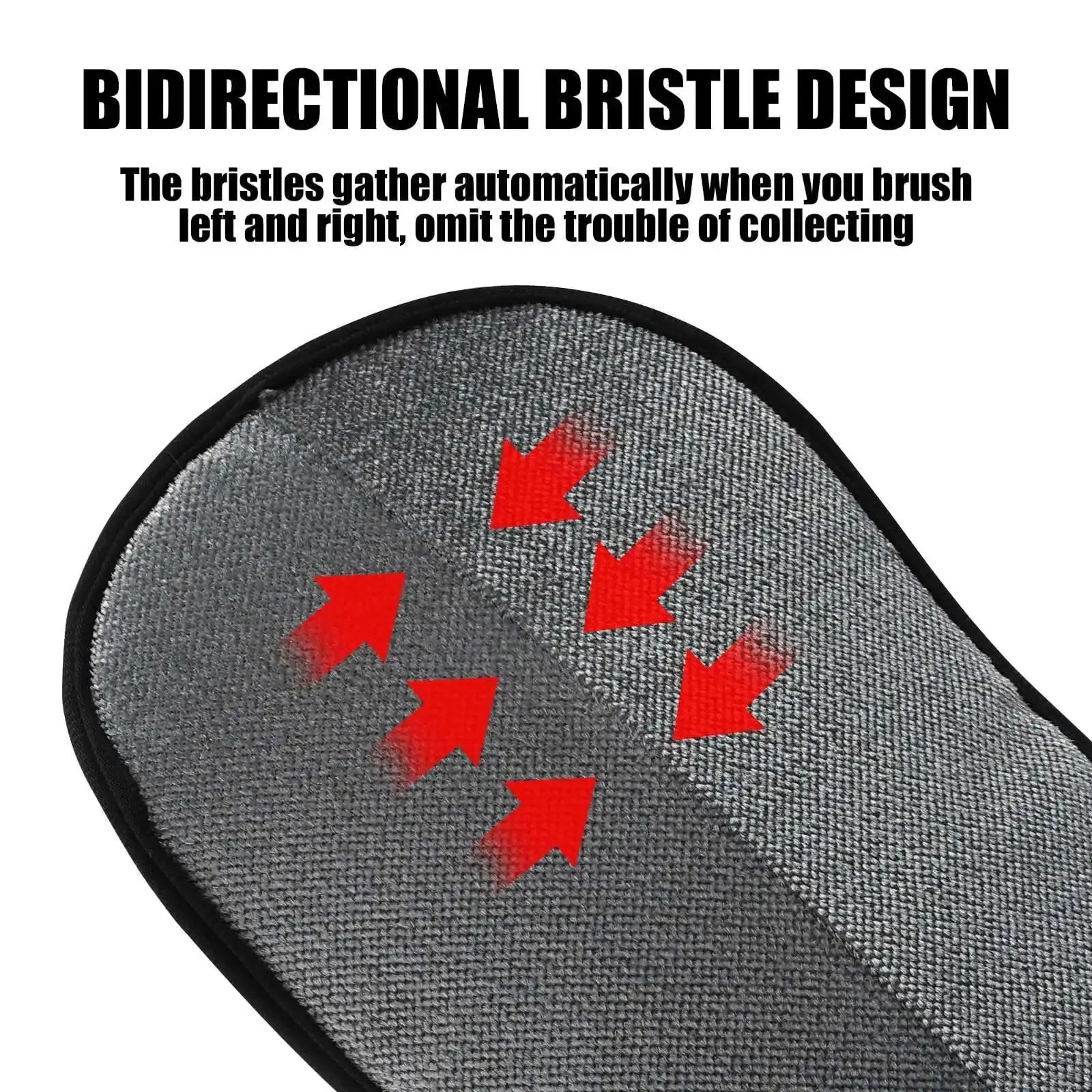 Gants de toilettage double face réutilisables pour animaux, anti-statiques, pour retirer les poils d'animaux sur les tapis 4