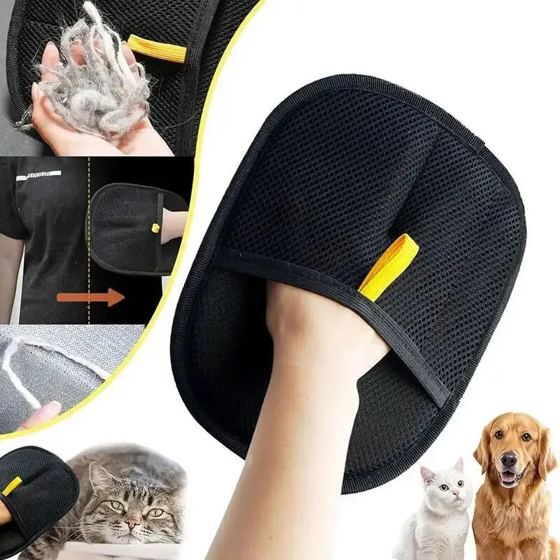 Gant de toilettage double face pour animaux de compagnie
