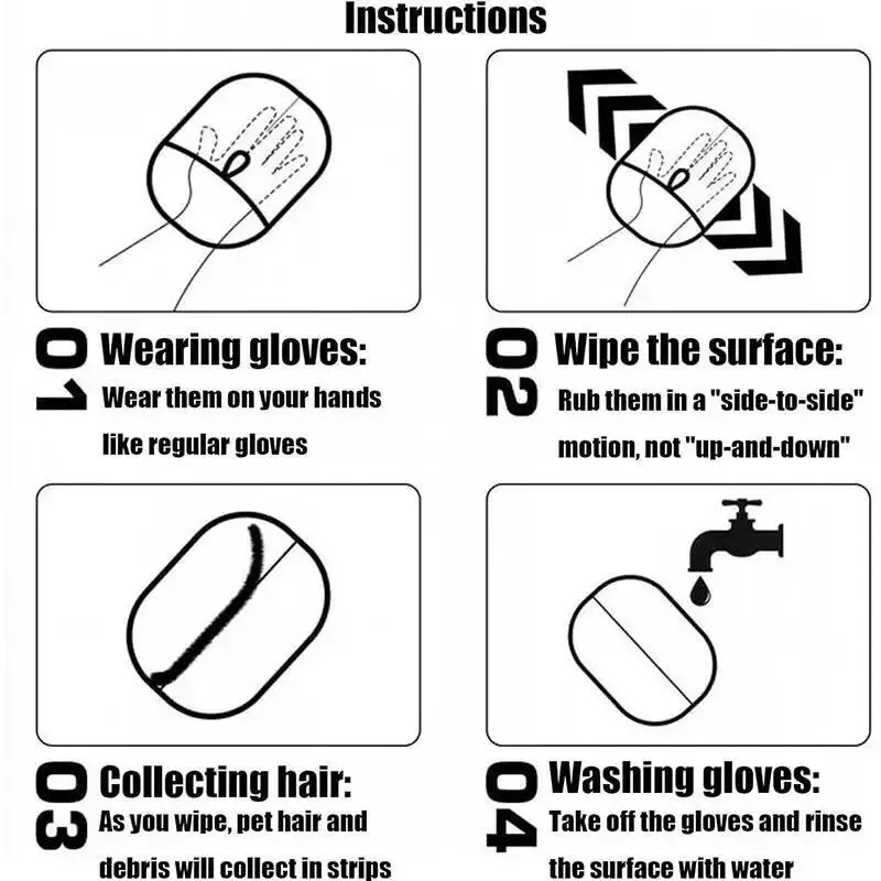 Gant de toilettage, détail des picots
