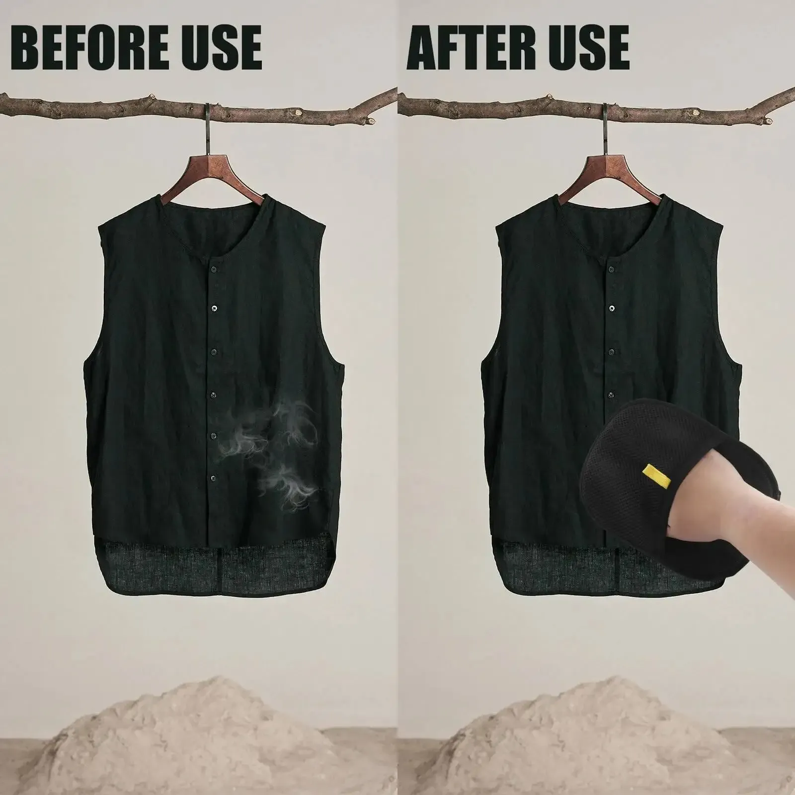 Gant de toilettage réutilisable, vue d'ensemble