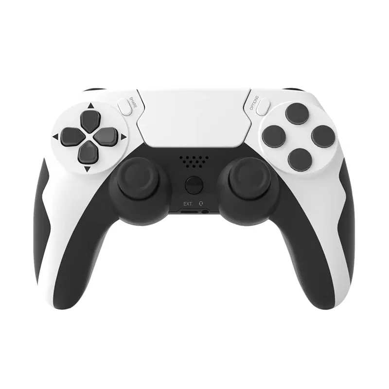 Manette sans fil GAMINJA Bluetooth avec double vibration, joystick 6 axes, pavé tactile, microphone et prise casque, compatible PS4, PS3 et PC 9