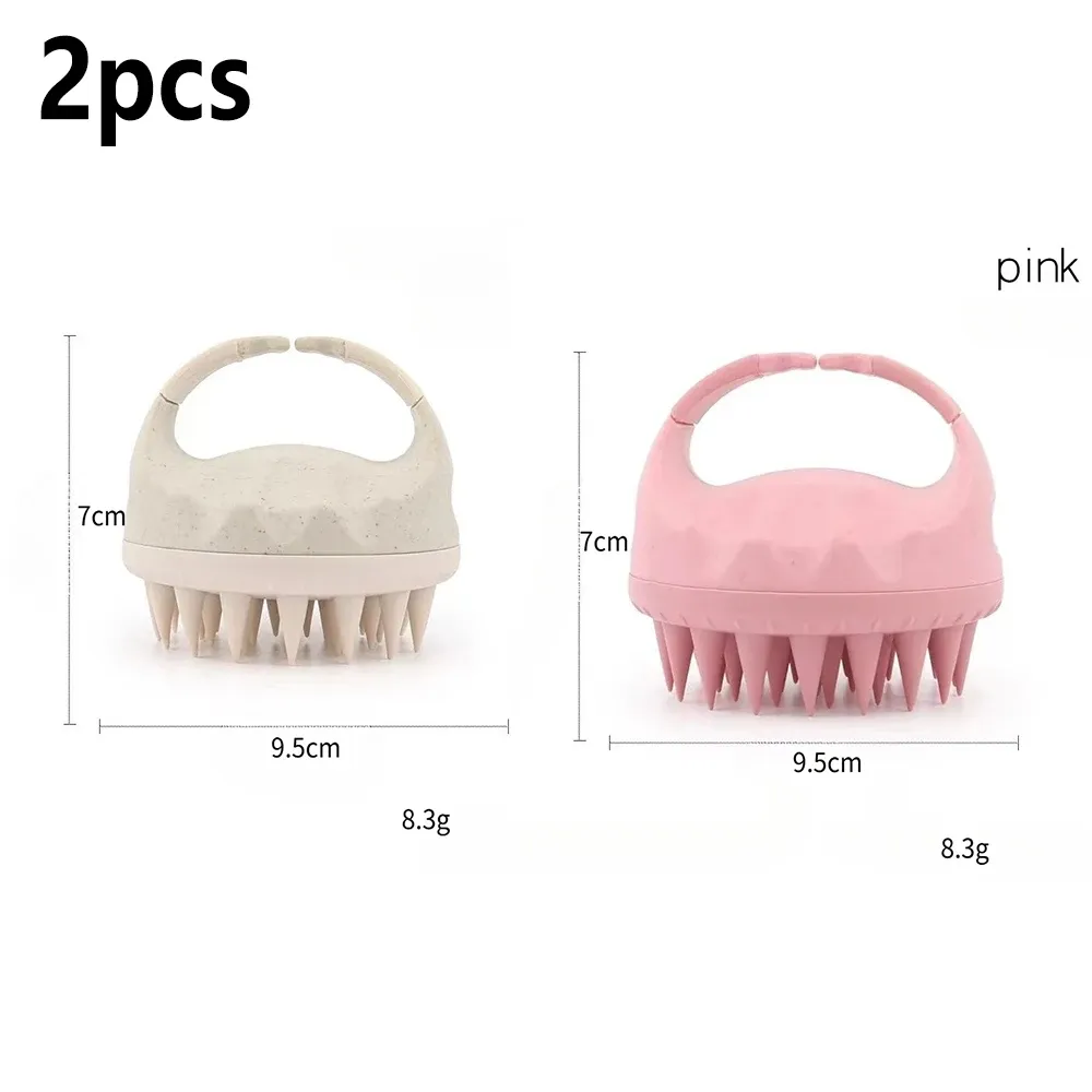 Brosse de massage du cuir chevelu en silicone, douce pour la peau, idéale pour le lavage des cheveux 12