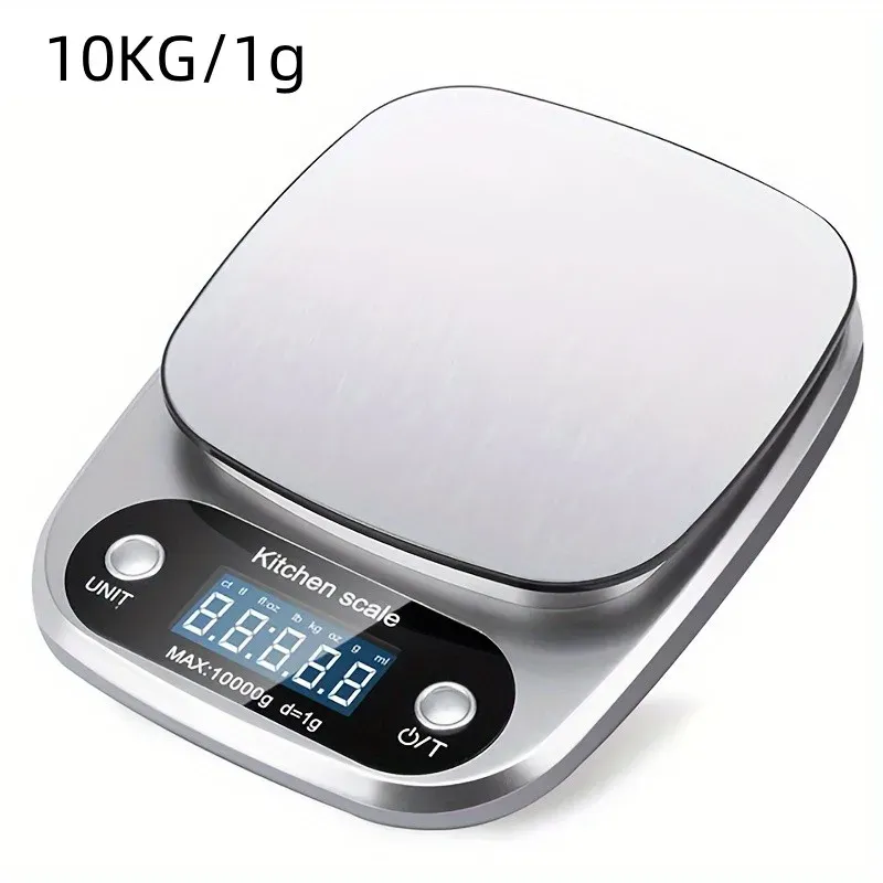 Balance de cuisine numérique de précision Essentia, capacité 5 kg/10 kg, écran LCD, arrêt automatique, fonctionnement à piles (piles AAA non incluses) 7