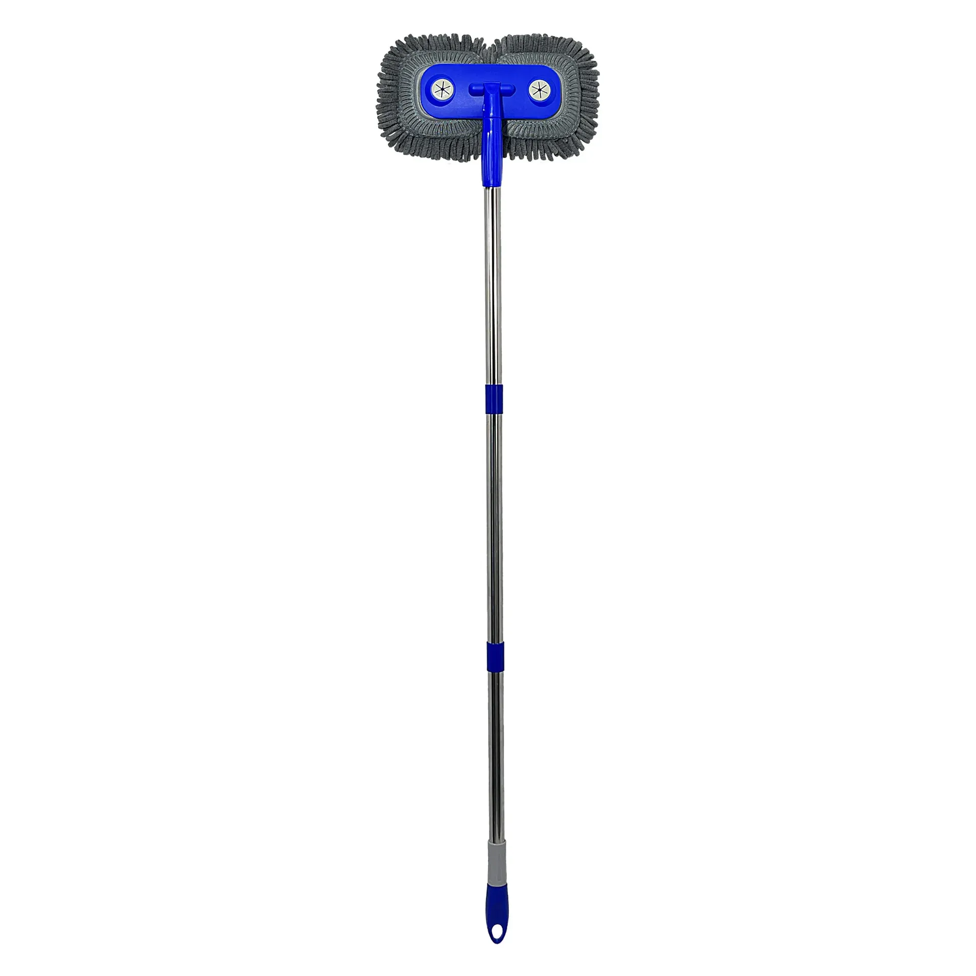 Brosse de lavage de voiture télescopique à double tête et long manche, à poils doux en chenille, pour carrosserie et vitres 7