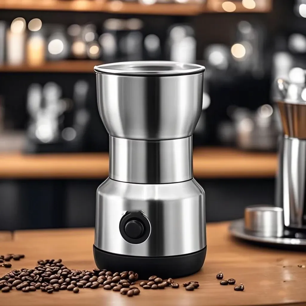 Mini moulin électrique 300 ml à lames 2 et 4 lames, broyeur ultrafin pour café, épices, poivre, céréales et aliments pour bébé, usage domestique - Image 1
