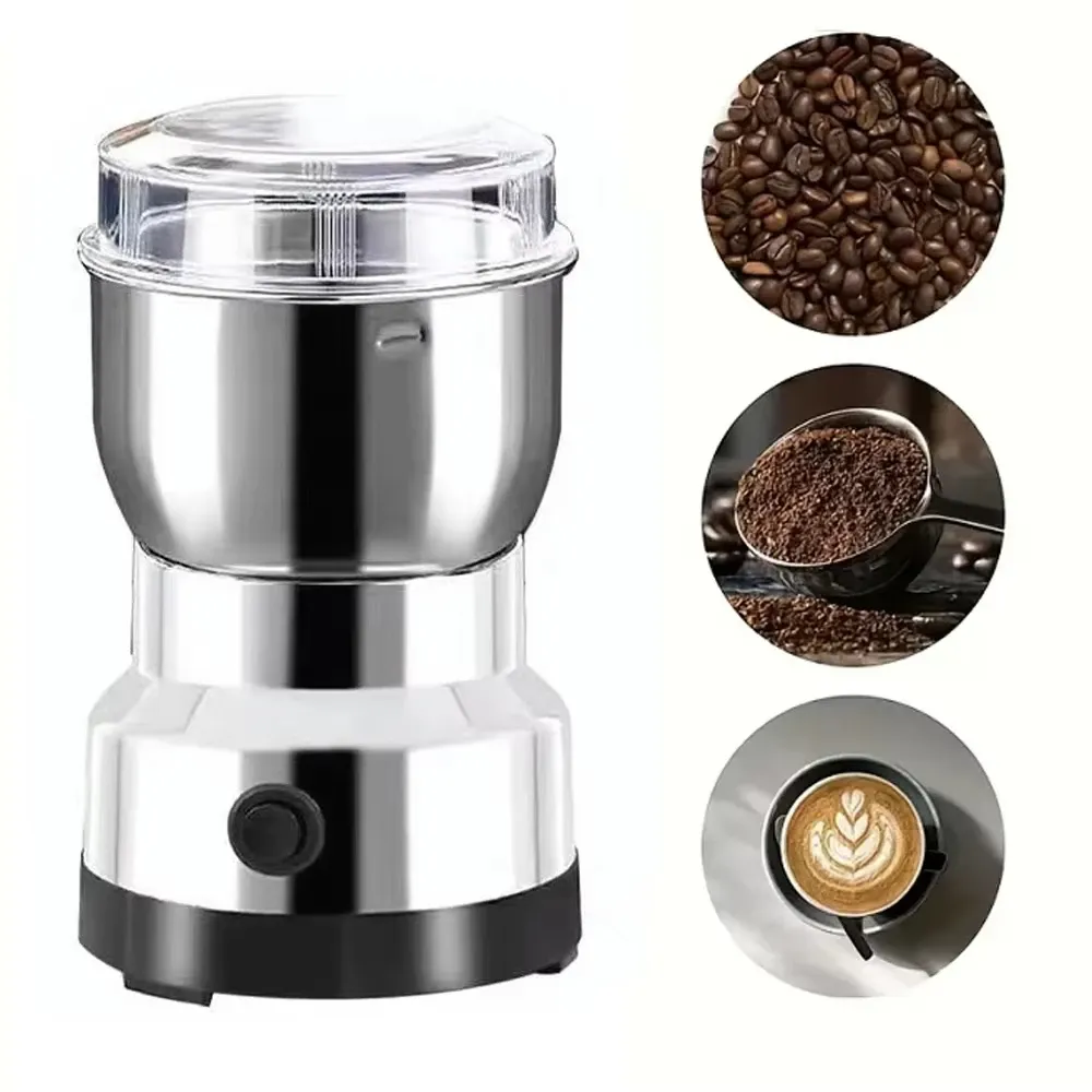 Mini moulin électrique 300 ml à lames 2 et 4 lames, broyeur ultrafin pour café, épices, poivre, céréales et aliments pour bébé, usage domestique 2
