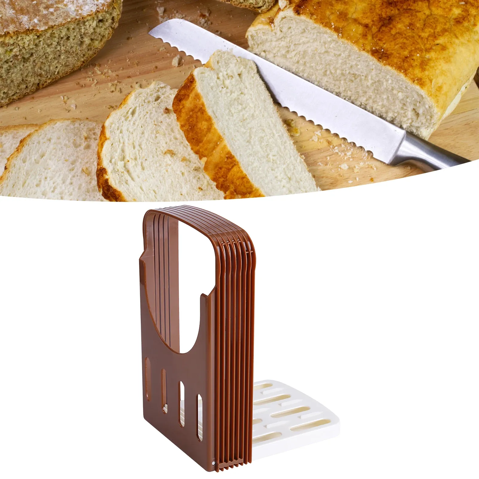 JXCUTTER Coupe-Toast Pliable pour Sandwichs, 4 Épaisseurs 2