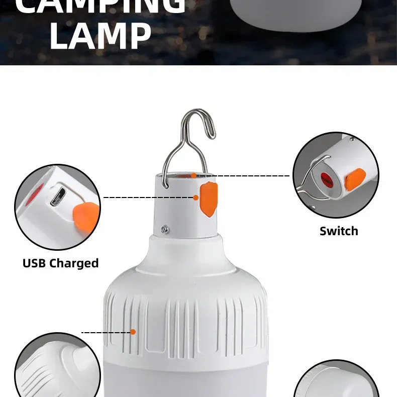 Lampe LED rechargeable USB, détail des usages