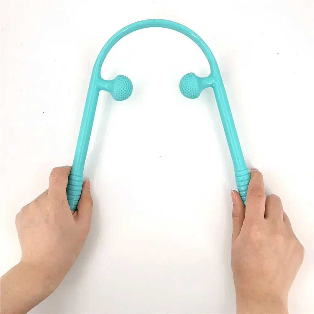 Outil de massage du cou et des épaules à double point de déclenchement, rouleau manuel auto-massage 5