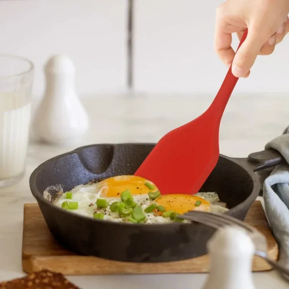Spatule antiadhésive en silicone, vue rapprochée