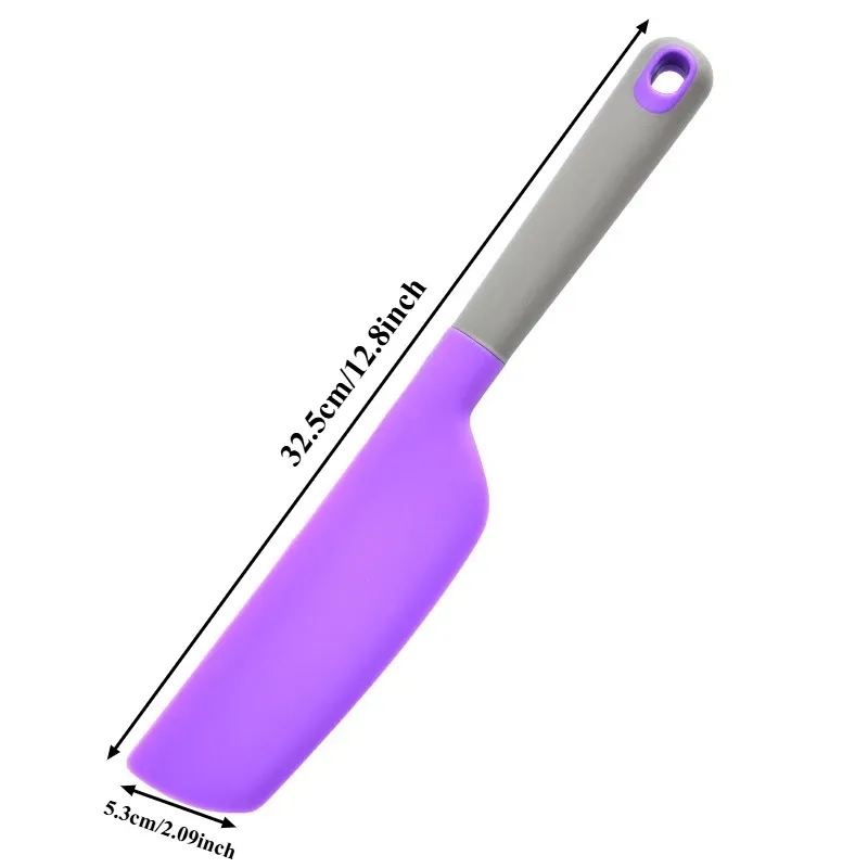 Spatule antiadhésive en silicone, spatule dense, retourne-omelette et poisson, ustensile de cuisine 7