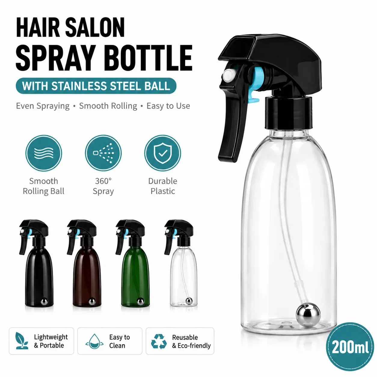 Flacons pulvérisateurs pour barbier, atomiseur à brume fine rechargeable, outils de salon de coiffure