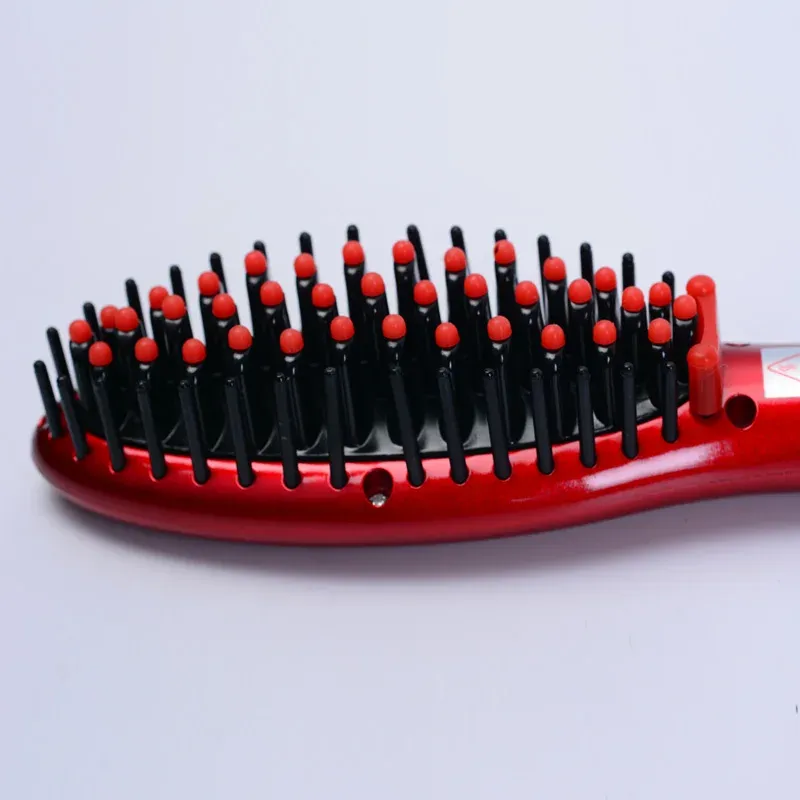 Peigne lisseur électrique professionnel, brosse à cheveux, fer à lisser, prise UE/US/UK/AU 4