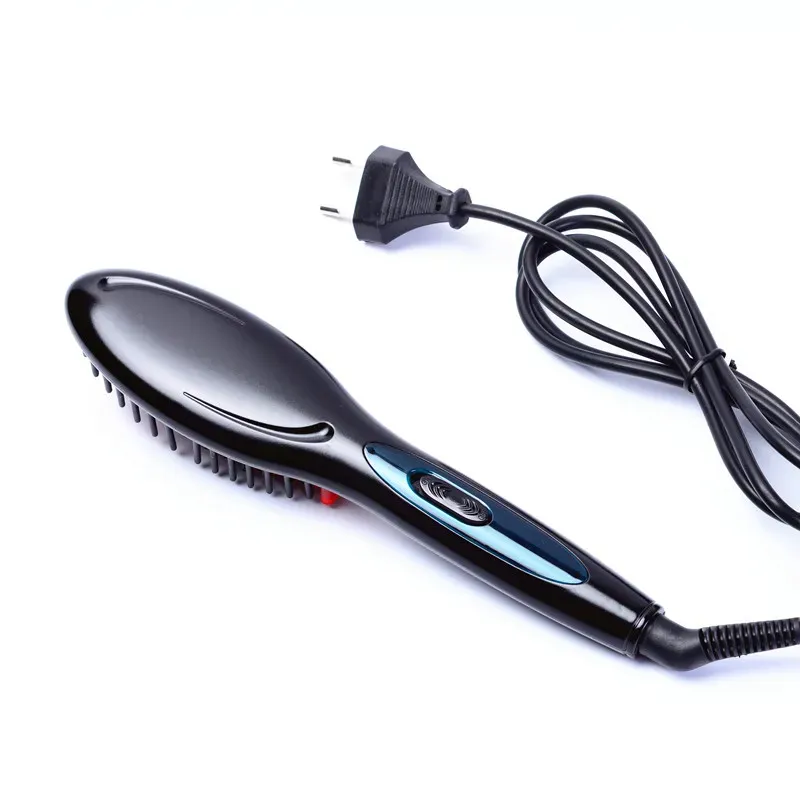 Peigne lisseur électrique professionnel, brosse à cheveux, fer à lisser, prise UE/US/UK/AU 8