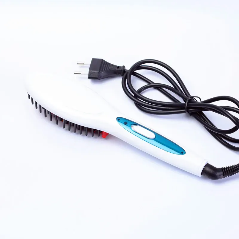 Peigne lisseur électrique professionnel, brosse à cheveux, fer à lisser, prise UE/US/UK/AU 11