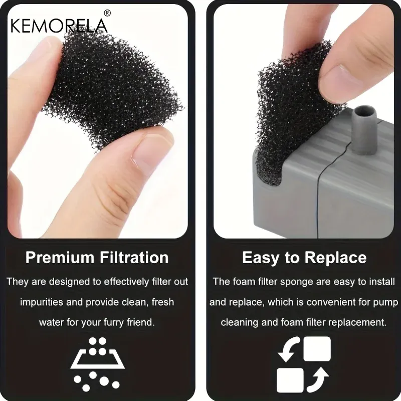 Filtre en mousse pour fontaine à eau pour chat et chien