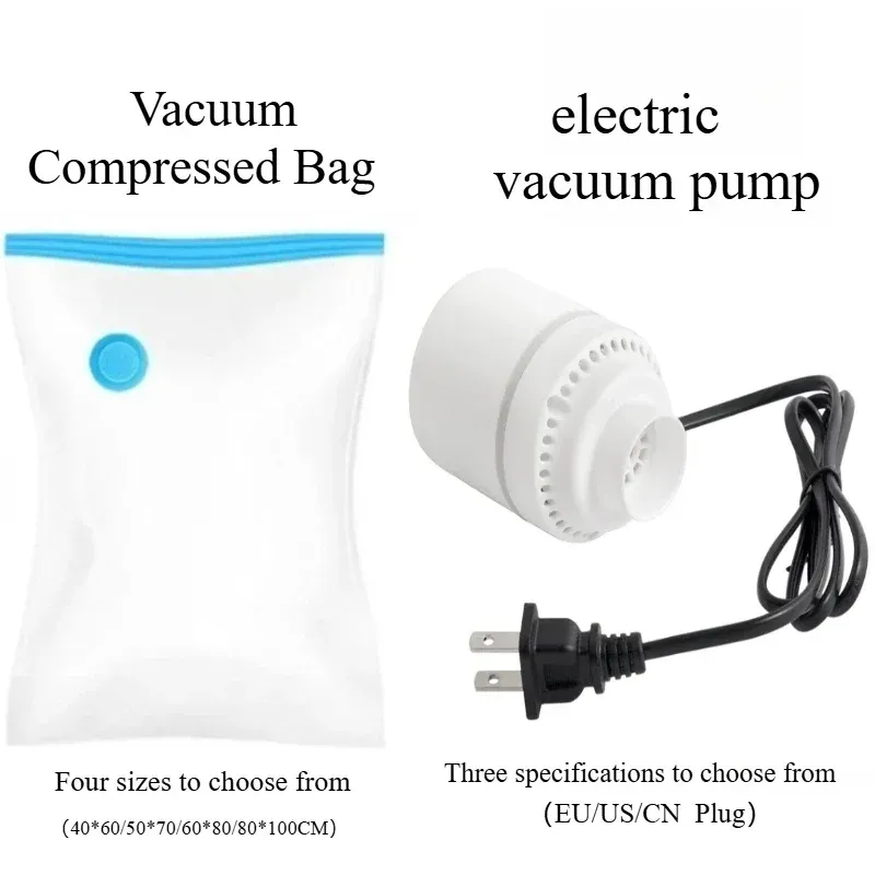 Pompe électrique pour sac sous vide compacte et pliable, organisateur de rangement de voyage pour vêtements