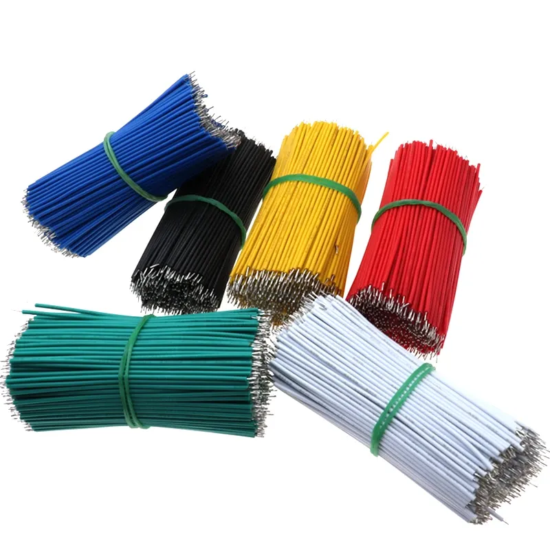 120 pièces 24 AWG fils de liaison étamés pour platine de prototypage PCB, 8 cm, fils de connexion volants à souder 2