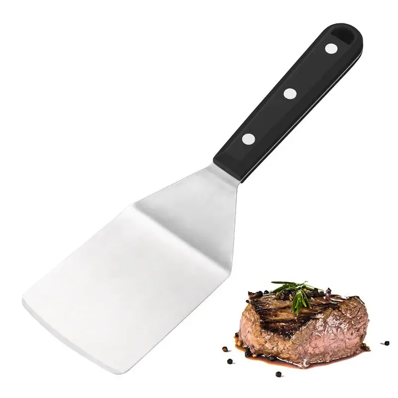 Spatule à plaque en acier inoxydable : retourne-crêpes, presse-hamburger, grattoir et spatule de service pour lasagnes - Image 1