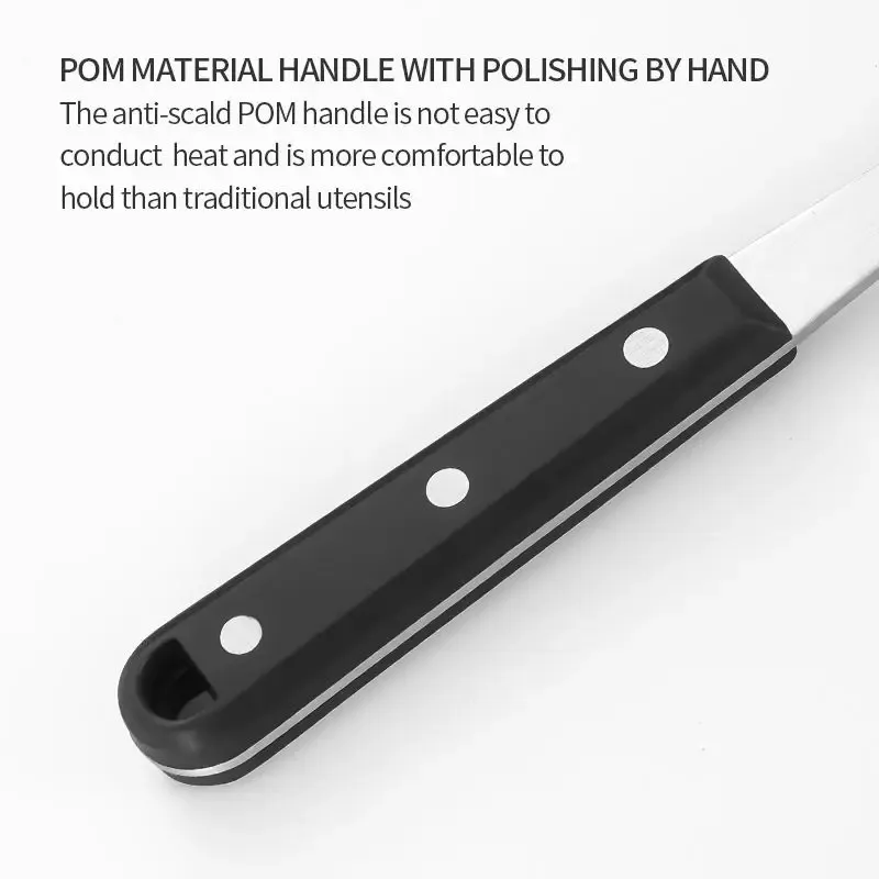 Spatule à plaque en acier inoxydable : retourne-crêpes, presse-hamburger, grattoir et spatule de service pour lasagnes 5