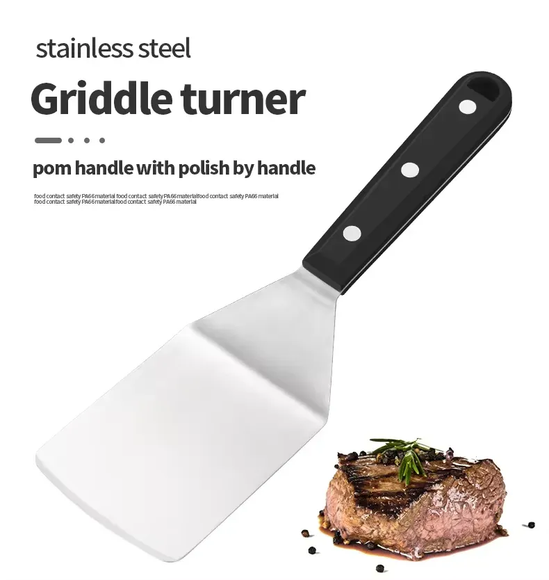 Vue d'ensemble de la spatule de plaque en acier inoxydable