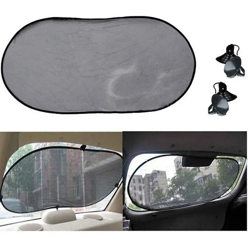 Pare-soleil arrière pour véhicule en maille, avec isolation thermique et protection UV 3
