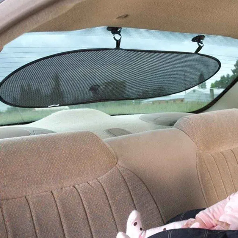 Pare-soleil arrière pour véhicule en maille, avec isolation thermique et protection UV 4