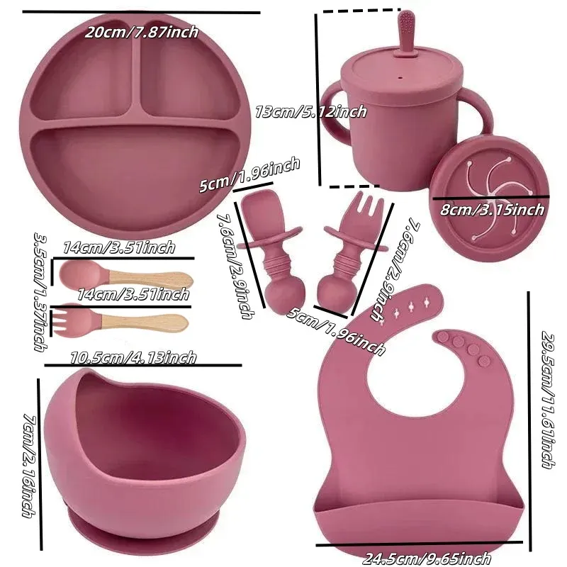 Ensemble de vaisselle pour enfant, vue d'ensemble
