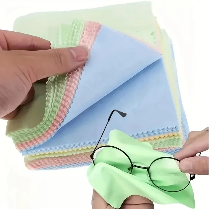 Lot de 50 chiffons de nettoyage réutilisables en microfibre pour lunettes, objectifs d'appareil photo et écrans de smartphone - Image 1