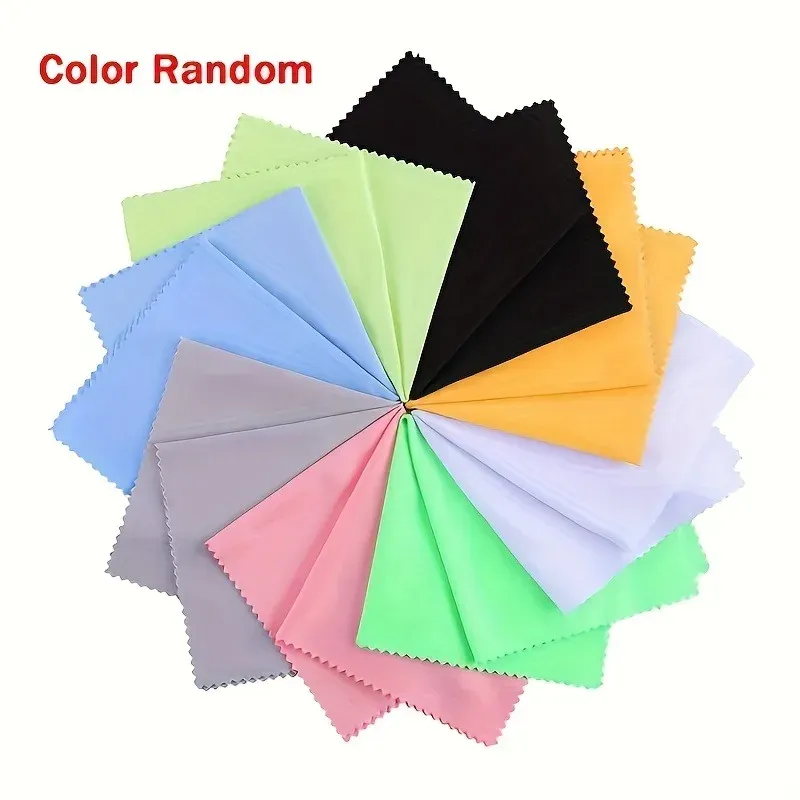 Lot de 50 chiffons de nettoyage réutilisables en microfibre pour lunettes, objectifs d'appareil photo et écrans de smartphone 6