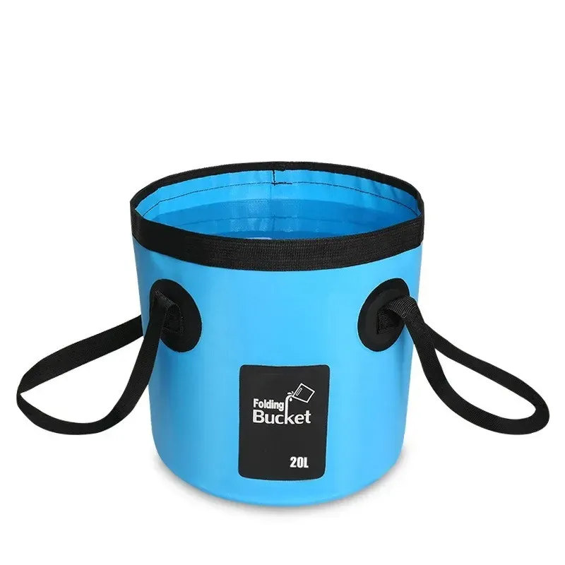 Seau pliable 12 L / 20 L portable pour voyage et plein air, bol-évier multifonction pour lavage de voiture 8