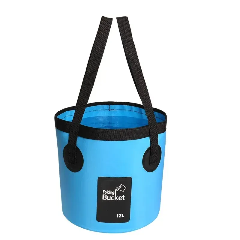 Seau pliable 12 L / 20 L portable pour voyage et plein air, bol-évier multifonction pour lavage de voiture 7