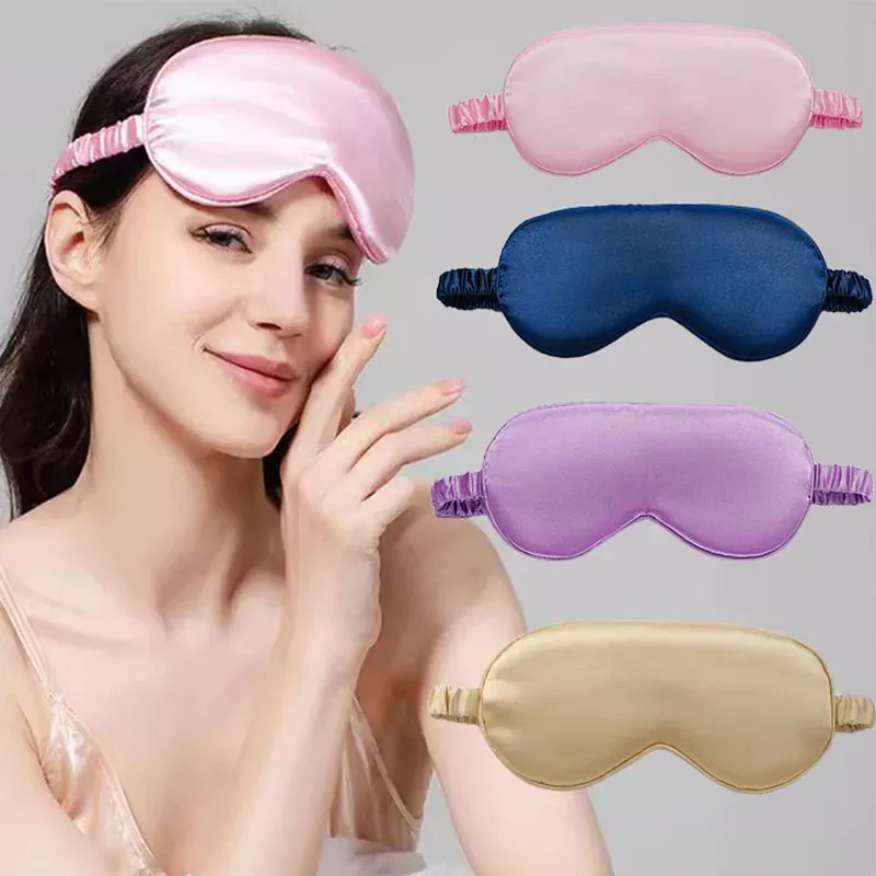 Masque de sommeil en soie synthétique, cache-yeux doux et confortable, protection oculaire SMYZ006 - Image 1